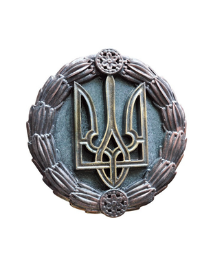 Гранитный герб Украины (тризуб), 50х50х3 см 3360 фото